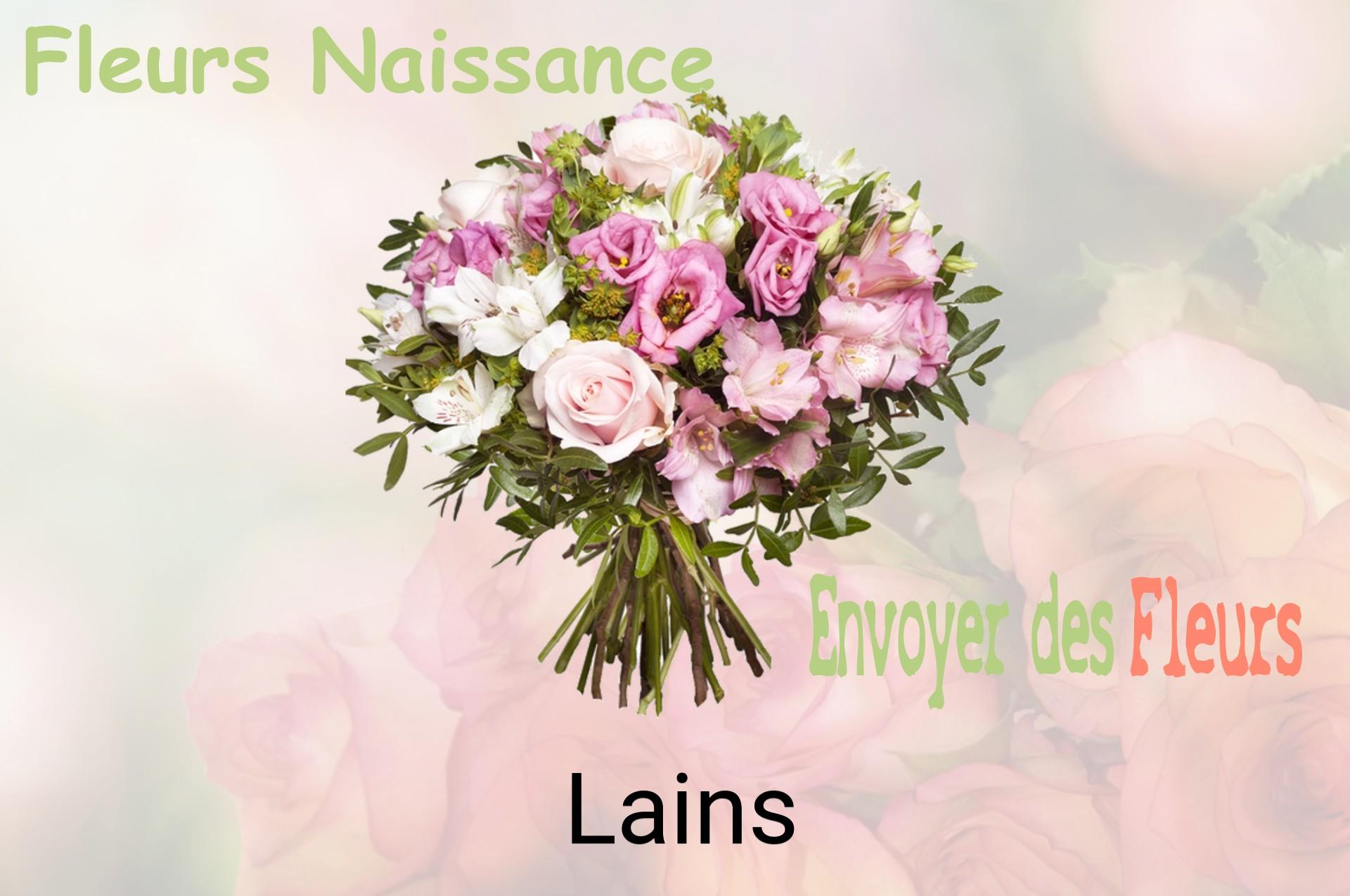 Bouquet de fleurs de naissance livré à Lains